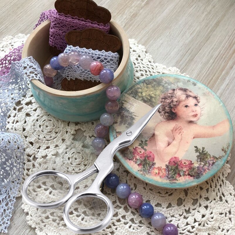 Lmdz 1 stk rustfrit stål herre overskæg trimning skære skæg saks til ansigtet krop skønhed mini lille bøjet klinge makeup værktøj