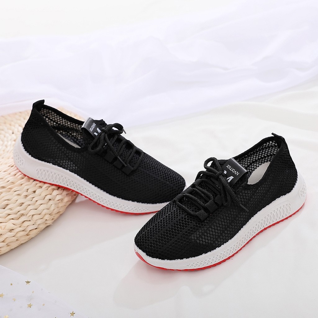 Perimedes Women's Ladies table tennis Elastic shoes Sport Walking Sneakers Women Breathable Soft girls tennis shoes#g35