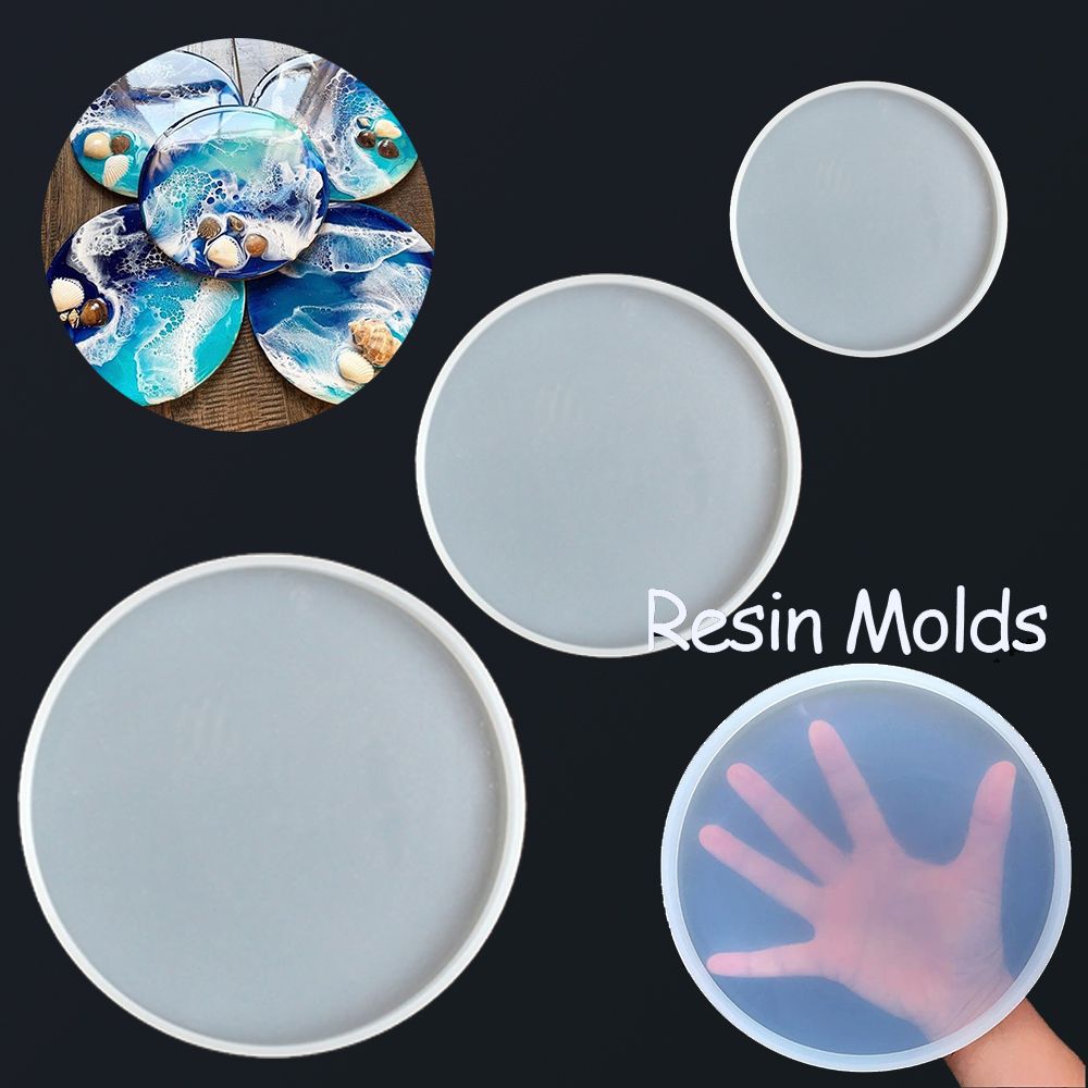 Round Shape Coaster Base Silicone Mold Epoxy Resin Moulds UV DIY Resin Art Craft Home Decoration Handmade Tools