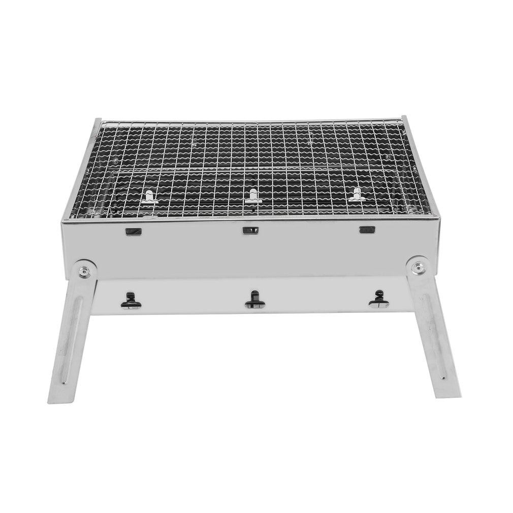 Portable Camping Barrel BBQ High Grade Stainless Steel Burn Barrel White Steel Camping Furnace CA-05A
