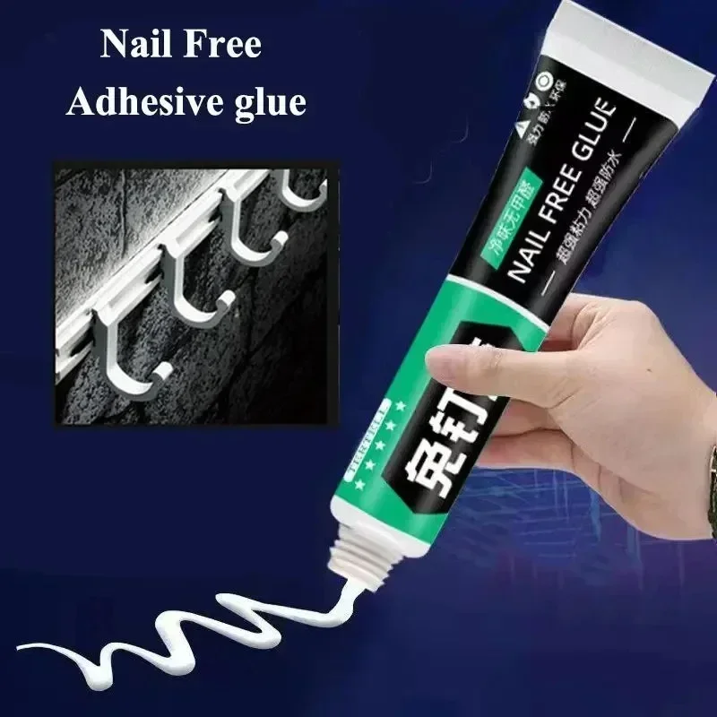 6 ml nagelfreier, geschmacksneutraler, wasserfester weißer Kleber, starker Multi-Spec-Glaskleber, multifunktionaler Haushaltskleber