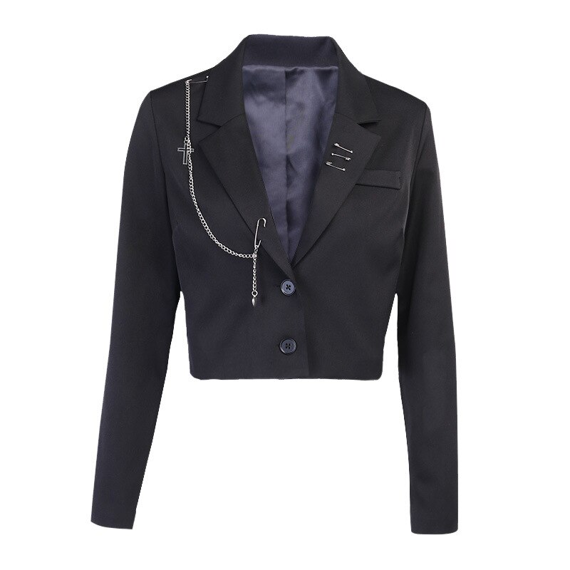 Goosudu Graffiti Print Shawl Collar Feminine Blazer main image 0