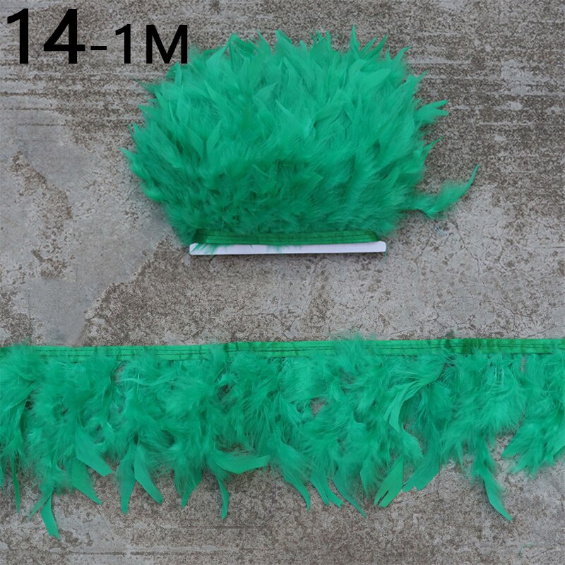 Ruban de plumes doux sans perte, 1m, 20 couleurs, bricolage artisanat jupe robe vêtements chaussures décoration couture bijoux accessoires: 14