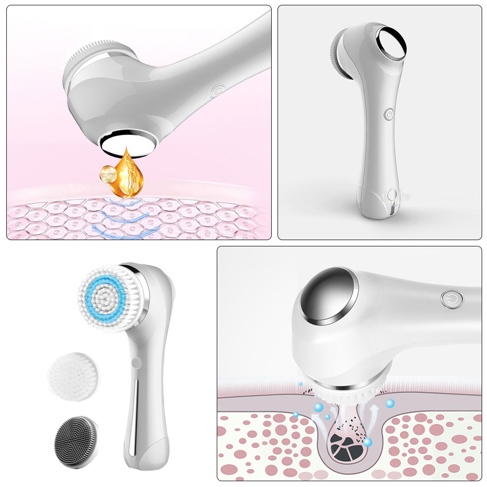 Practical Face Washing Cleaner Electric Facial Cleanser Face Scrub Brush