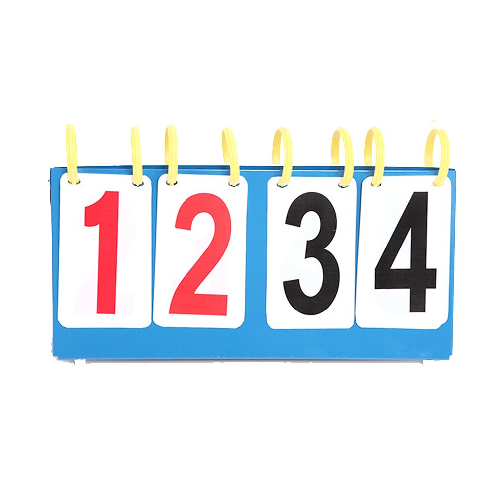 Portable 3/4 Digit Scoreboard - Basketball Tennis Game Score Display - Flip Number Board: Yellow