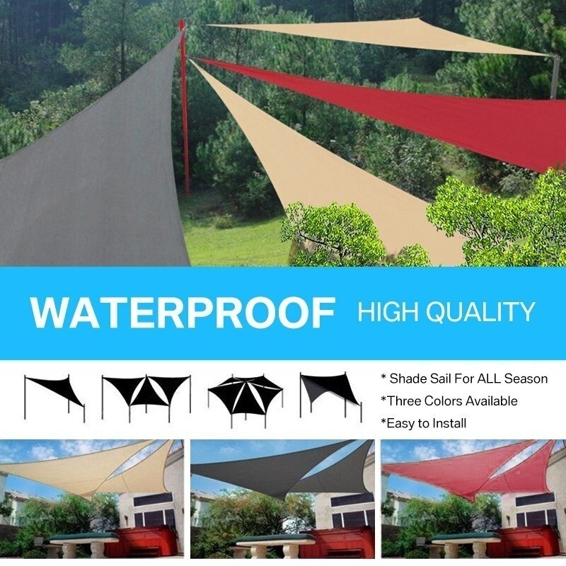 Buiten waterdicht uv-zon driehoekig schaduwdoek zonnescherm tuin terras zwembad schaduwdoek luifel kamperen picknick tent schaduwdoek
