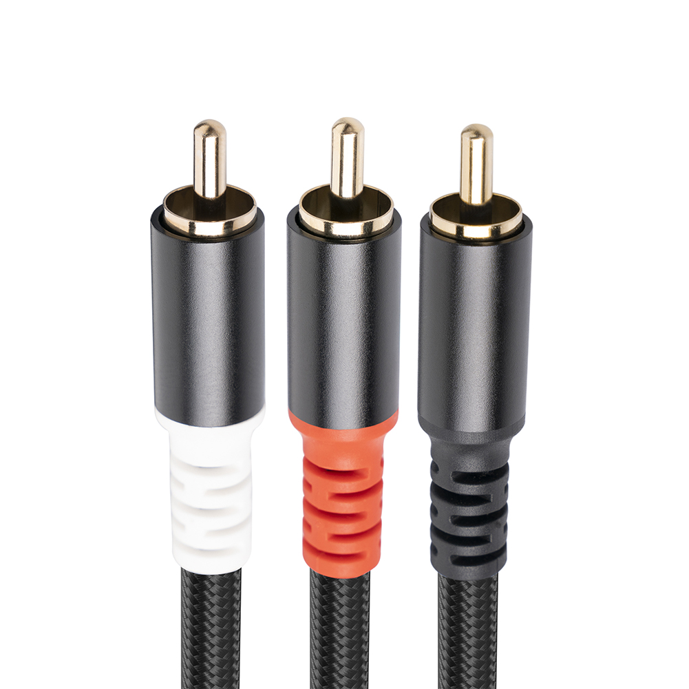 Cable Y de Subwoofer de 1/2/3/5M, 1 RCA macho a 2 RCA macho, Cable de Audio RCA a RCA Dual, Divisor de Cable de Audio para amplificador de TV, reproductor de DVD