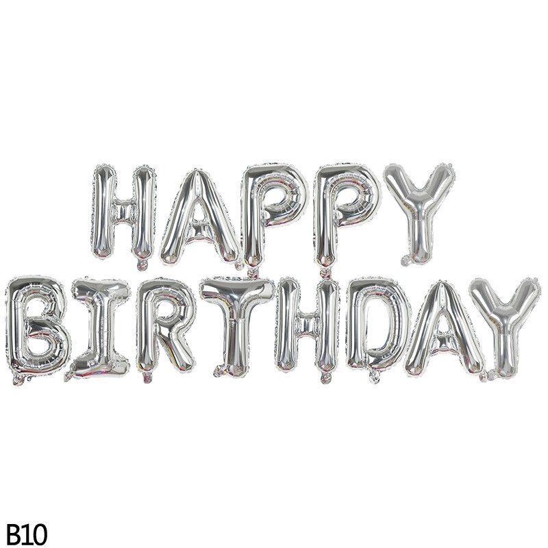 12 Style 16inch HAPPY BIRTHDAY Letters Foil Balloon Banner Set for Kids Adult Birthday Party Decoration Boy Girl Alphabet Ballon
