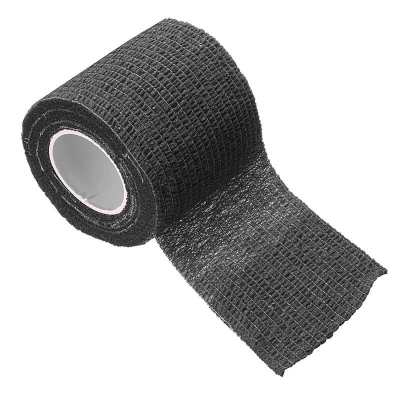 4.5M kolorowe elastyczne bandaż sportowy samoprzylepny bandaż dla Fitness nakolanniki wsparcie kostki Finger Wrap taśmy kinezjologiczne: GRAY / 5cmx4.5m