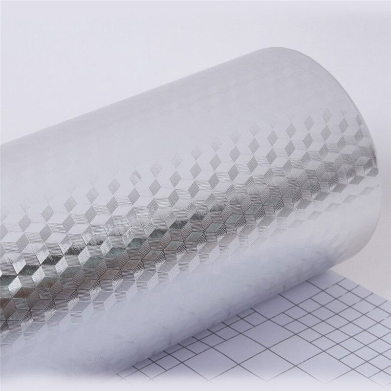 2 Size Aluminiumfolie Keuken Stickers Maison Decoratie Sticker Zelfklevend Waterdicht Muursticker Voor Keuken Olie Proof