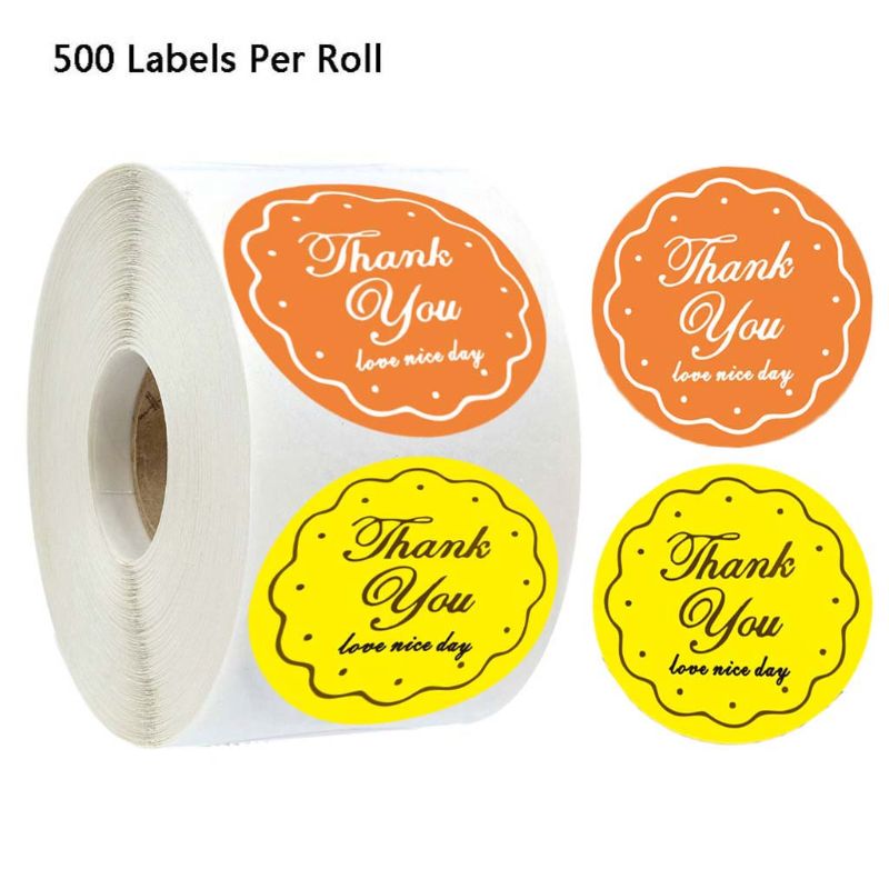 500 stuks/rol 8 kleuren stickers bruiloft verpakking handgemaakte envelop zegel label scrapbooking briefpapier sticker: 91