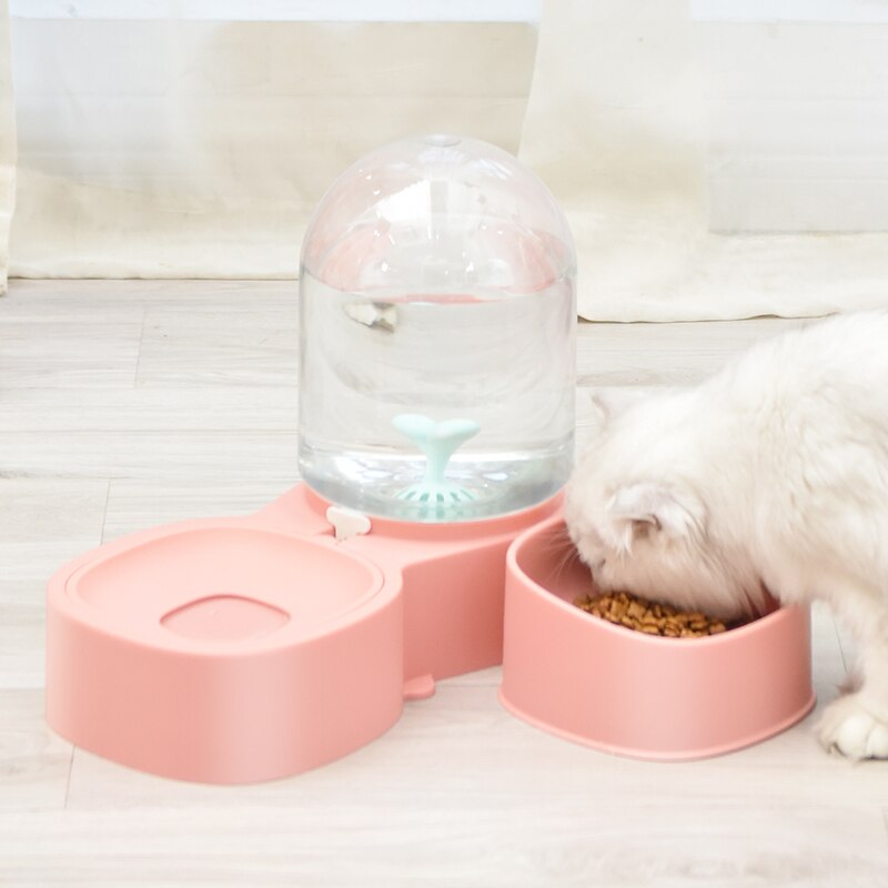 Haustier Hund Katze Schüssel Brunnen Automatische Wasser Lebensmittel Zubringer Spender Container Für Katzen Hunde Trinken essen Haustier Liefert
