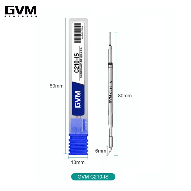 GVM C210 Series Integrated Soldering Iron Tips and Heating Core Efficient Heat Conduction Temperature Recovery for GVM T210: IS