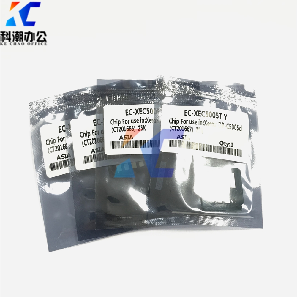 KECHAO 4Stck Toner Chip Kompatibel für Xerox 5005 5005d DP C5005 C5005d DPC5005 DP-C5005 CT201664 CT201665 CT201666 CT201667: Schwarz