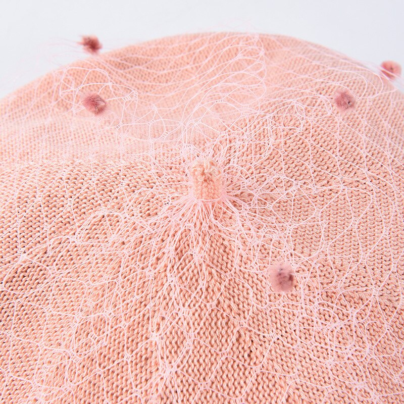 Fedora hoeden voor vrouwen dames fedora's wollen vilt mesh strik bloemen formele baretten retro baret britse mesh gaas stip pet