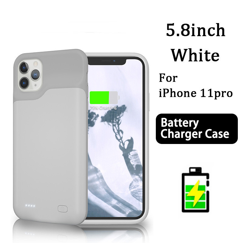 Custodia potenza Banca per iPhone 13 12 pro Max 12 mini 11 pro Max XR XS Max coperchio per caricabatterie ultra sottile per iphone 6 7 8 più SE2: bianca For 11 Pro
