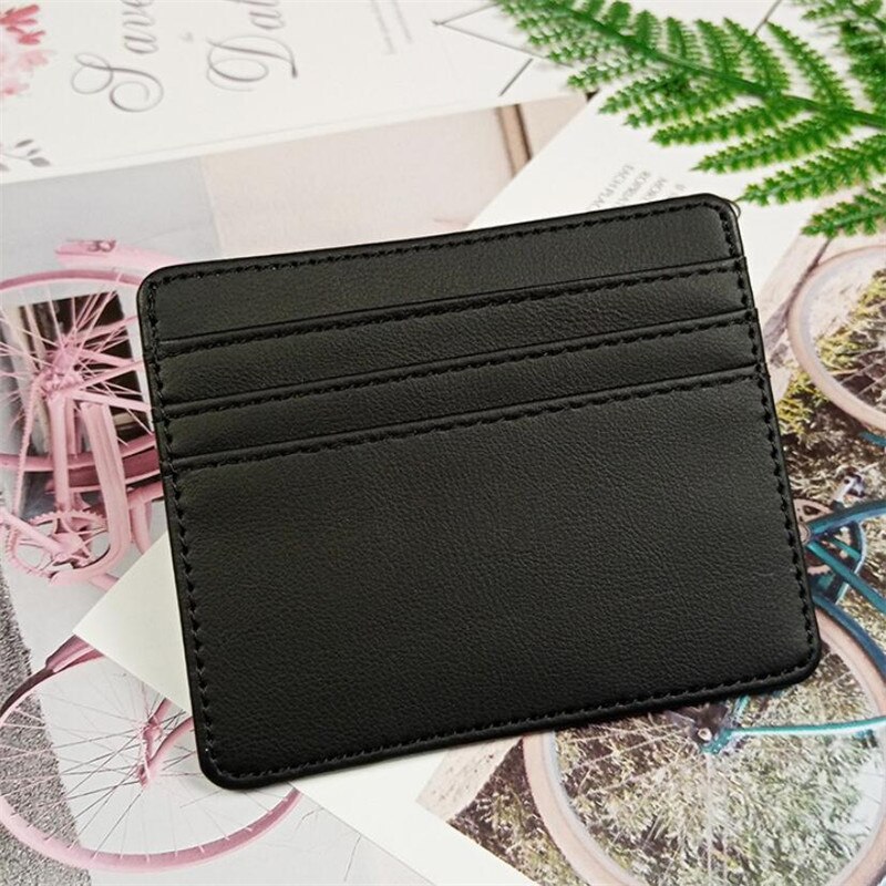 Kaarthouder Slanke Bank Credit Card Id Kaarten Coin Pouch Case Tas Portemonnee Organisator Vrouwen Mannen Dunne Visitekaartje Portemonnee: Black