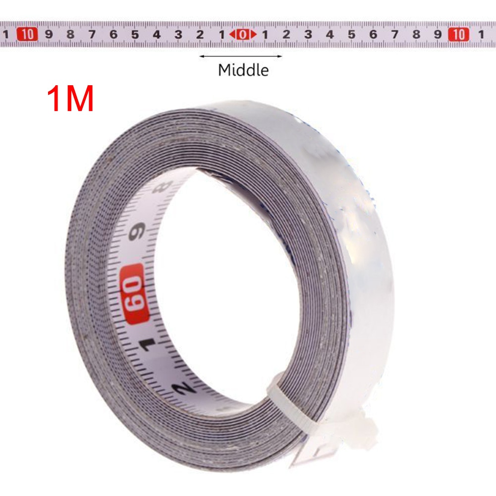 Sierra de inglete cinta autoadhesiva métrica regla de acero Mitra pista para cinta 1 m Router carpintería escala: Medium Score