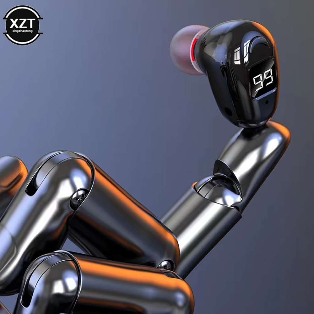 S980 Digital Bluetooth Earphones Mini In Ear Invisible Extra Long Standby Business LED Display Earplugs
