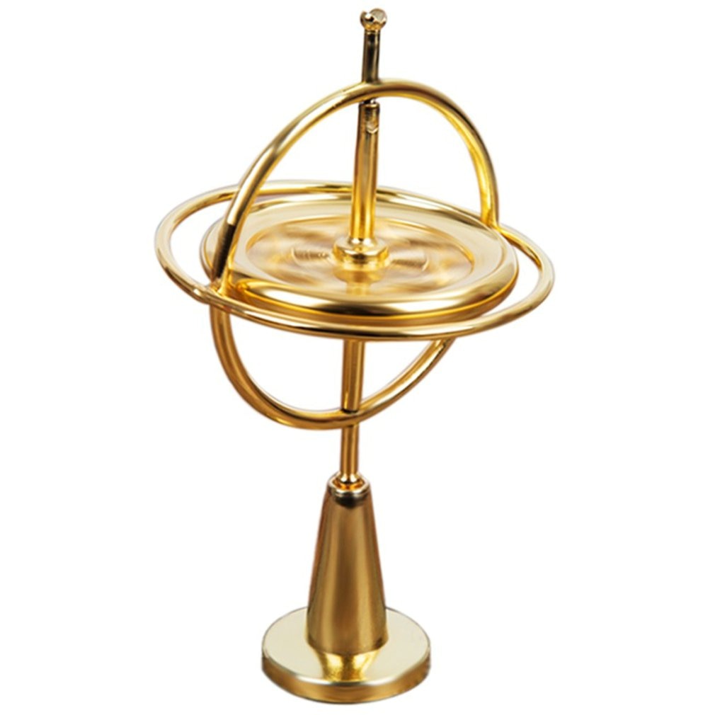 Gyroscope en métal Anti-gravité adulte décompression artefact enseignement jouet Rotation équilibre noir technologie Gyroscope mécanique: Gold