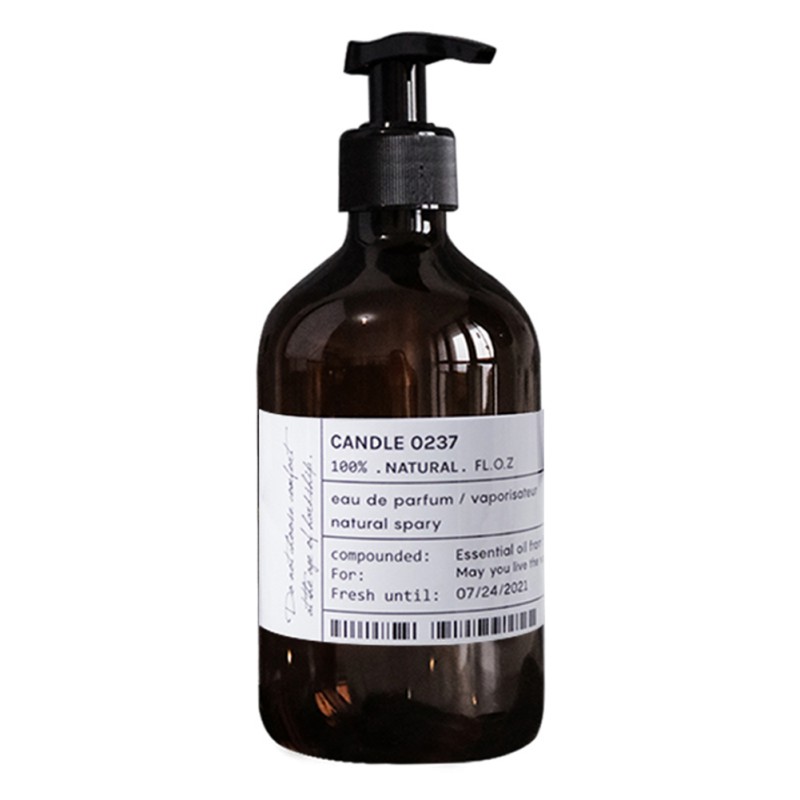 Botella de jabón de estilo nórdico para baño, botella rellenable de Gel de ducha marrón, para champú, acondicionador de pelo, lociones, dispensador de prensa, 300/500ml: D / 500 ml