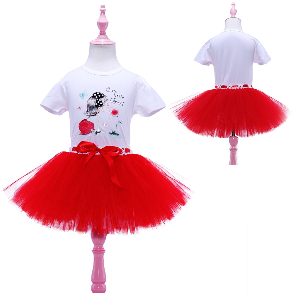 Faldas de verano para niñas, tutú con camiseta, tutú de tul, falda de malla esponjosa, ropa para niñas pequeñas y adolescentes: baby only Skirt 