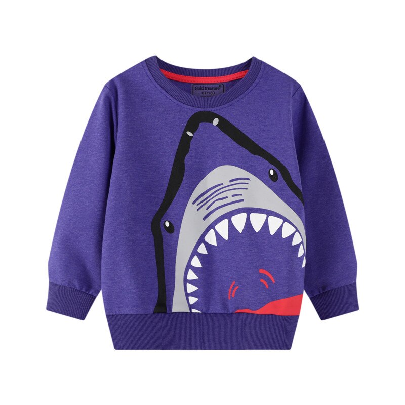 Kids Dinosaurus Applicaties Katoen Sweatshirt Jongens T Shirts Herfst Lange Mouw Tops Kinderen Jongens Shirts Kleding Jongens Kleding