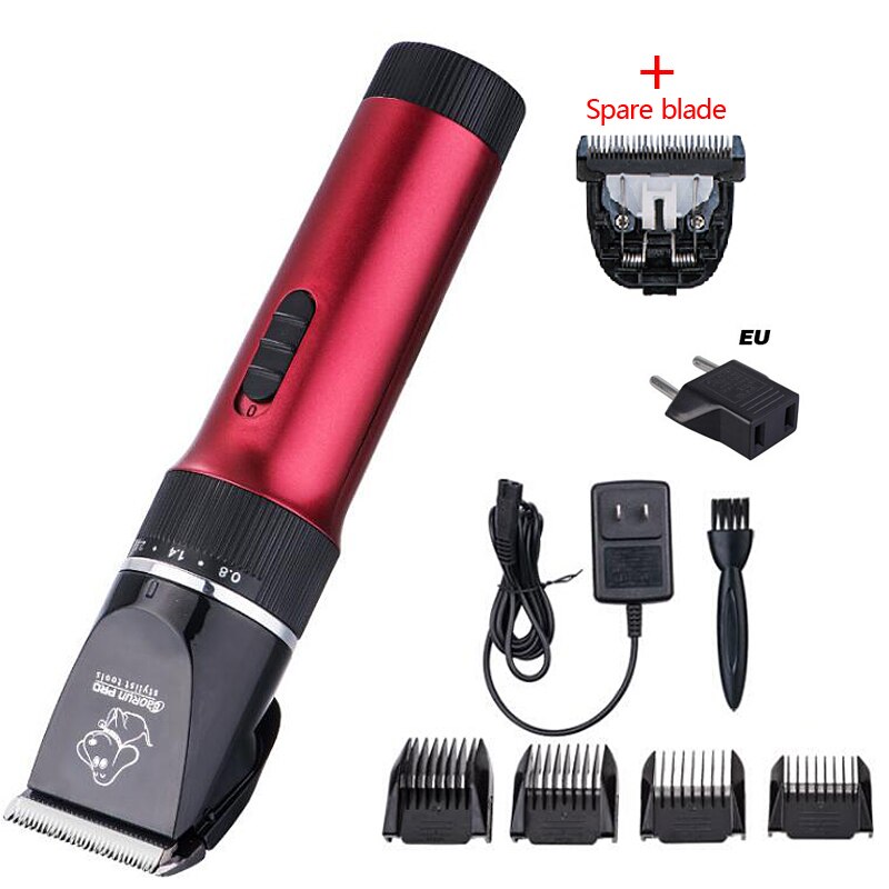 Pet Trimmer Scissors Dog Cattle Rabbits Shaver 3.7V High Power Horse Grooming Electric Hair Clipper Cutting Machine: Deep Blue