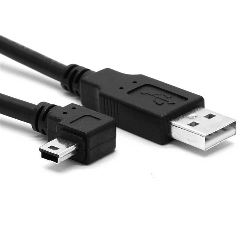 USB 2.0 Male to Mini USB UP Down Left Right Angled 90 Degree Cable 0.25m 0.5m 1.8m 3m 5m for Camera MP4 Tablet