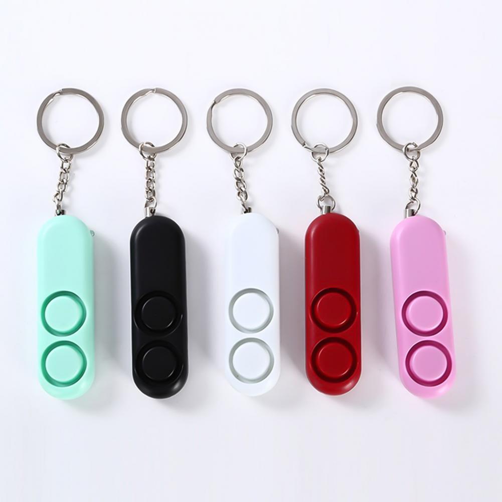 120dB Women Dual Speakers Loud Emergency Safety Alarm Alert Keychain Bag Pendant