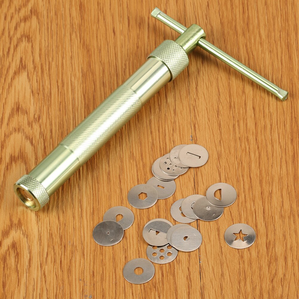 Practical Stainless Steel Sugar Paste Extruder Craft Gun Tips Craft
