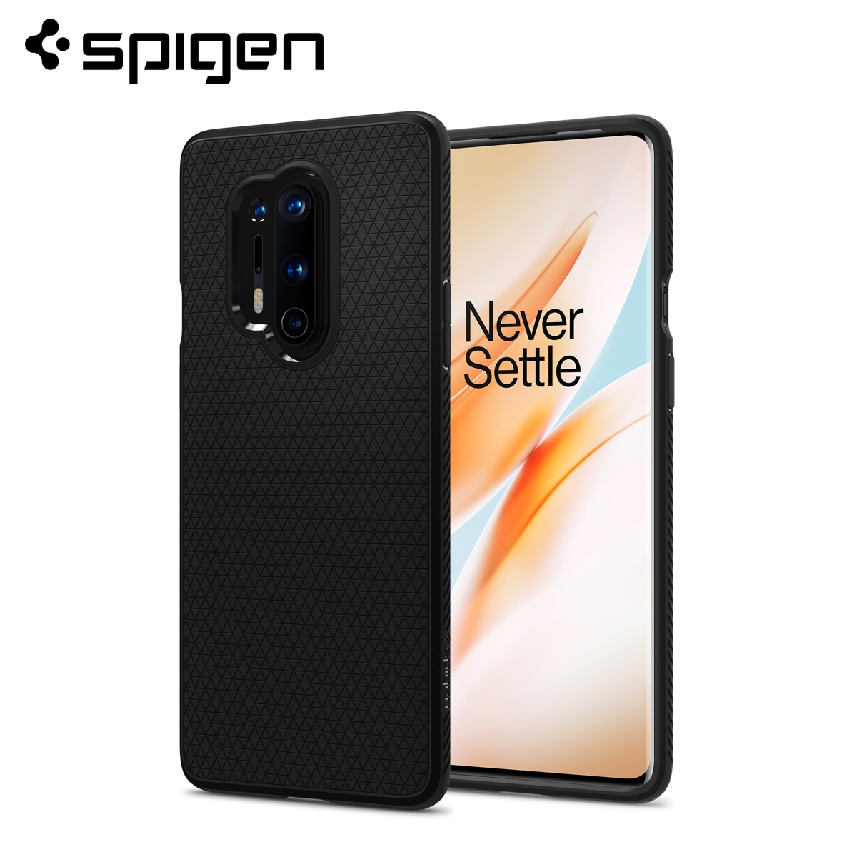 Spigen OnePlus 8 pro Caso di aria Liquida Nero Opaco Leggero anti-Slittamento Del Telefono Custodie e Coperture per OnePlus 8 pro