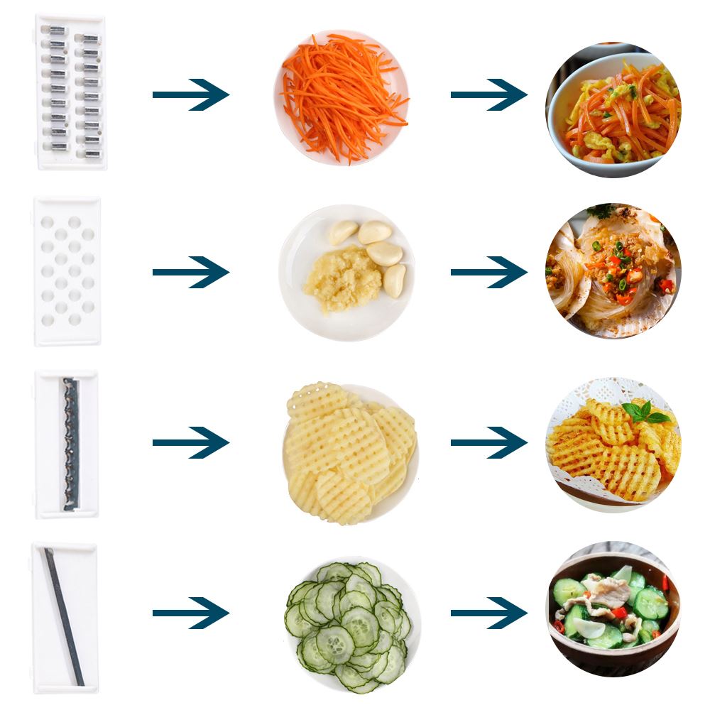 Multifunctionele groentesnijder gadget fruit aardappelschiller wortel kaasrasp groentesnijder afvoermand keukengereedschap