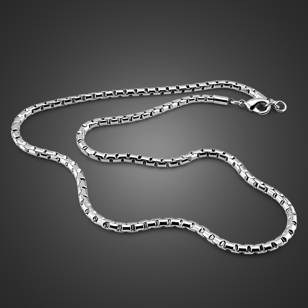 100% 925 en argent Sterling pendentif collier bijoux homme 5MM 22 pouces boîte chaîne Punk Style hommes collier