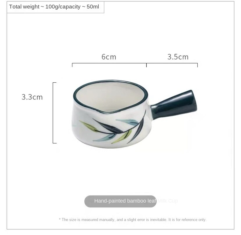 2PCS Cute Hand-painted Ceramic Small Dish Seasoning Gravy Boats Tableware Seasoning Dish Mini Milk Pan Coffee Pot LB460: color7