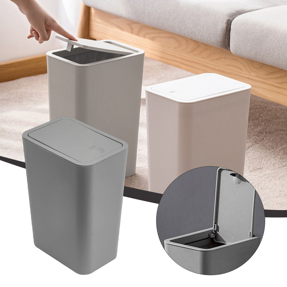 Press-type Trash Can Large Capacity Portable Garbage Bin For Bedroom