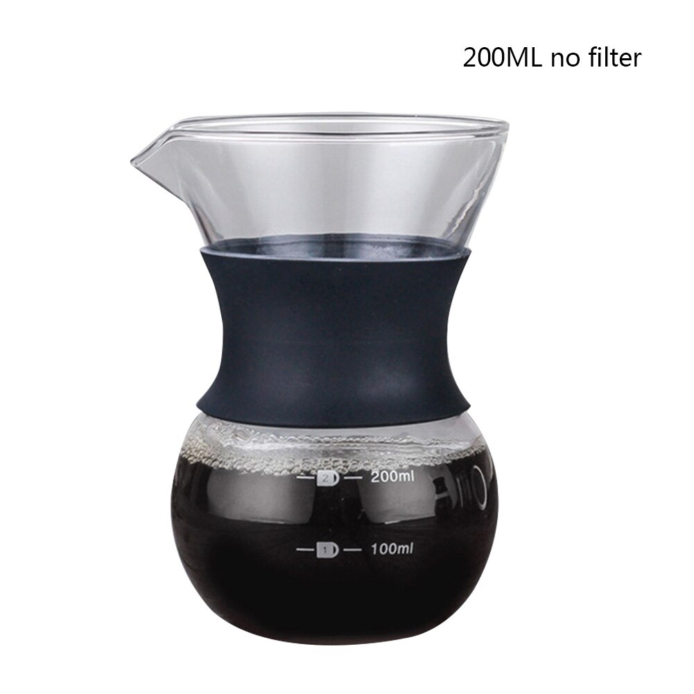 200ml/400ml Thicken Glass Coffee Pot with Handle Espresso Water Drip Coffee Maker Reusable Coffee Tea Filter Tools