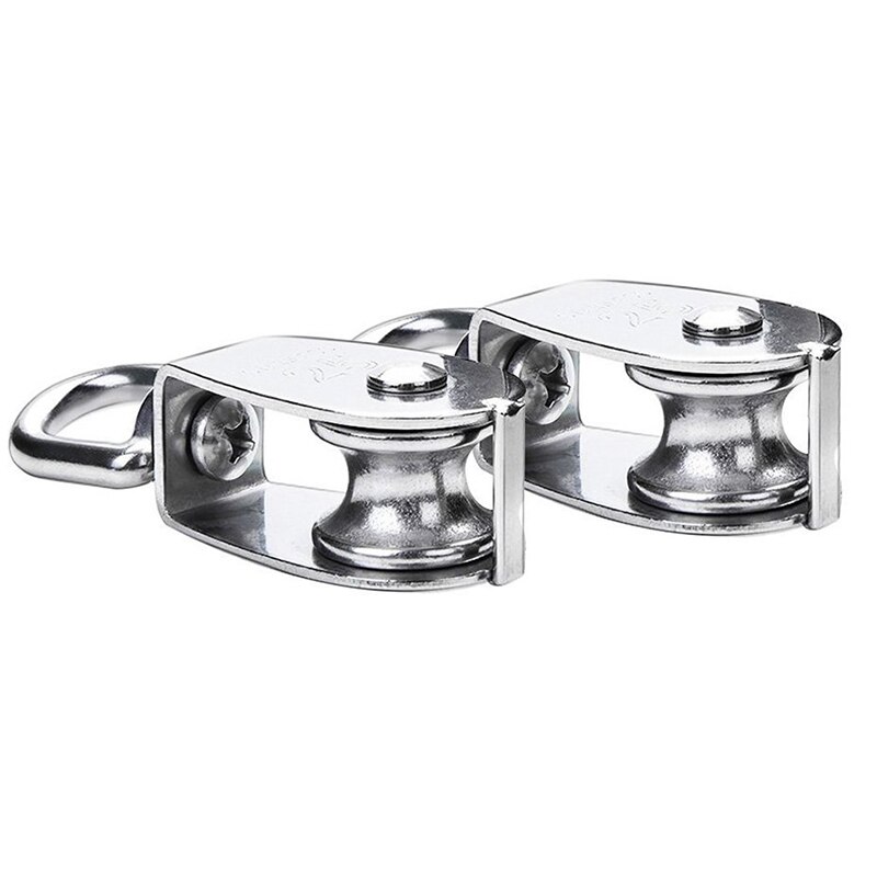 2Pcs M25 Crane Pulley Block Single Pulley Block Hanging Wire Towing Wheel 20 Meter Nylon Pulley Line Rope