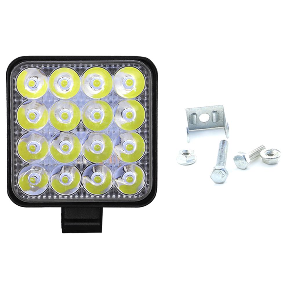 10 stk 16 led 48w arbeidslys 12v 24v bil led arbeidslys flomstråle bar bil passer for atv / prosjektkjøretøy / for jeep tilbehør