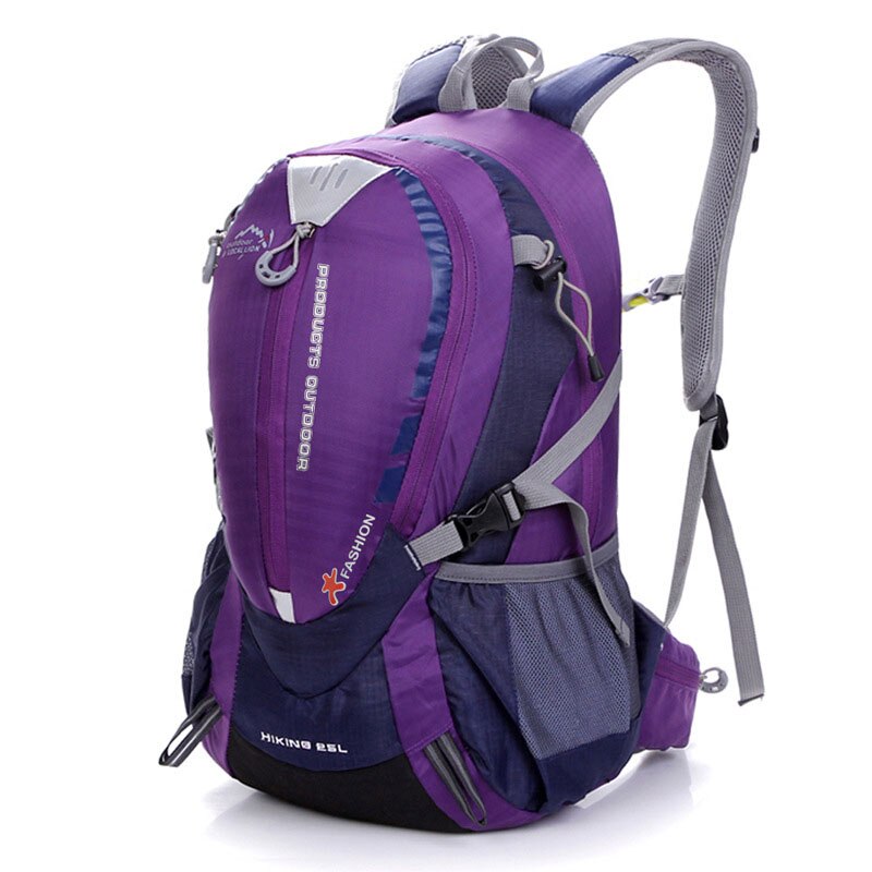 Nylon utomhusväskor 25l cykelryggsäckar män kvinnor vandring camping promenader sportryggsäck 441#: 441 lila