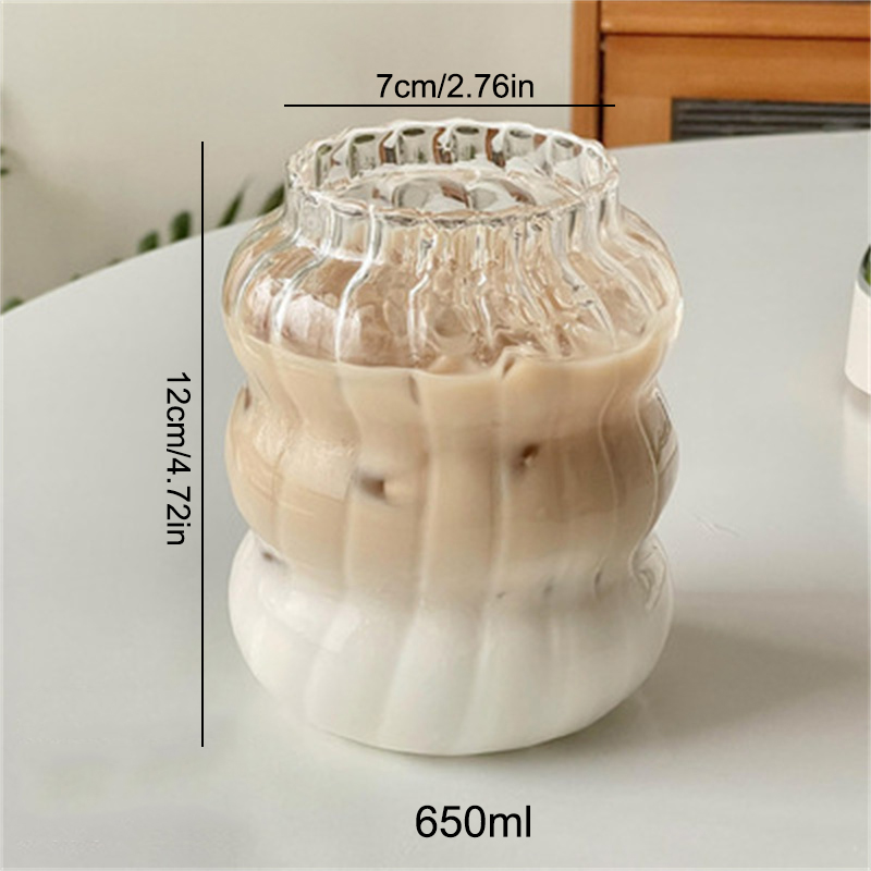Taza de cristal Ins creativa, vaso resistente al calor, té transparente, jugo, leche, café, vasos de agua para el hogar, vasos de cóctel y cerveza