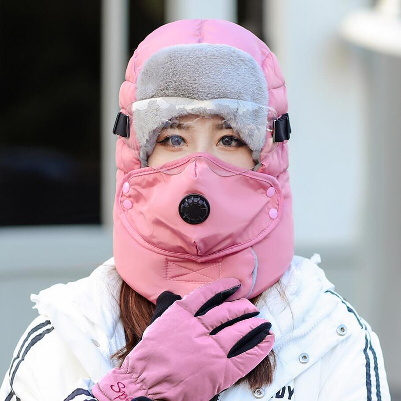 neue Original Winter Hüte Für Frauen Neue Warm Cap Winter Männer Wasserdichte Kapuze Hut Mit Gläser Kühlen balaclava