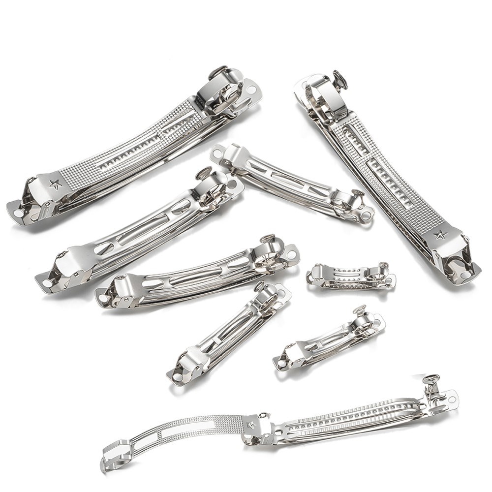10 Uds. Pasador francés de Metal, pinzas para el cabello, alfileres, Base en blanco para niñas y mujeres, accesorios de horquilla DIY, suministros para fabricación de joyas, manualidades