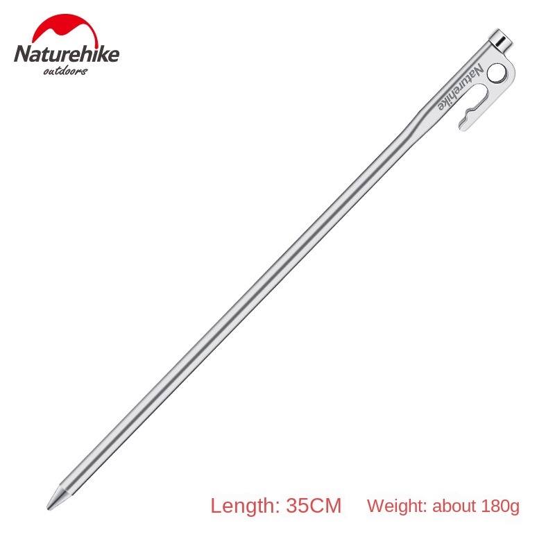 Naturehike Stainless Steel Pegs Garden Tent Stake Large Awning Tent Stake High Strength Camping Stake Outdoor Gear Accessories: 35cm 1pcs