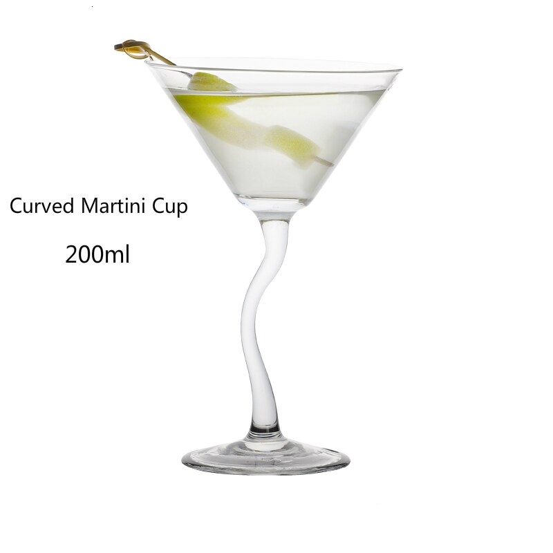 The Cocktail Glass European Household Goblet Drinking Glass Originality Bar Martini Cup Triangle Glass Party Verre Cocktail: D