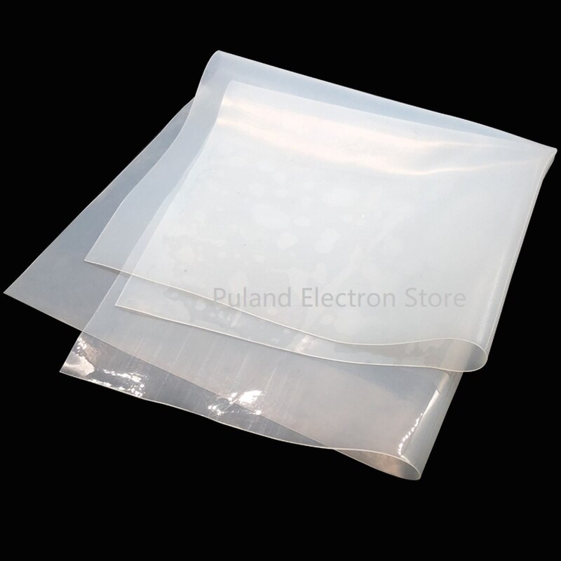 Feuille de caoutchouc de Silicone 500mm x 500mm x 0.5mm largeur coussin joint Film plaque Mat carré plat joint résistant à la chaleur blanc laiteux