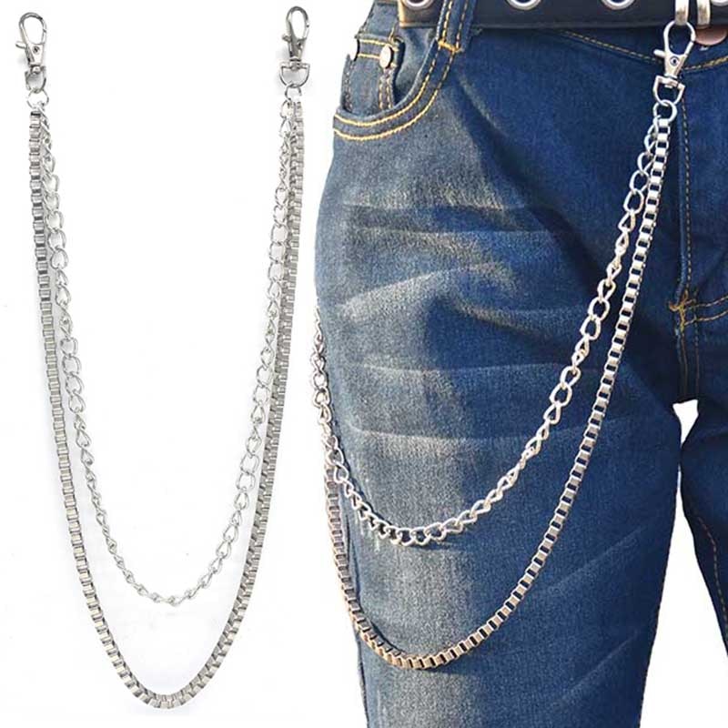 Straße Big Ring Anhänger Schlüssel Kette Rock Punk Hose Hipster Schlüssel Ketten Hose Jean Keychain HipHop Portachiavi Kpop Zubehör