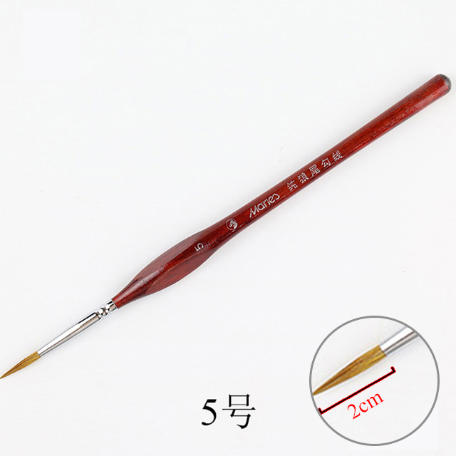 Artiste papeterie Fine peint à la main crochet ligne stylo pointe ronde aquarelle dessin peinture pinceau stylo Art fournitures: 5