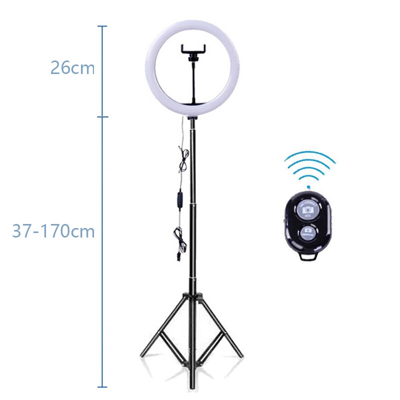 Led Ring Light Ring with Tripod Song Lighting for Photography Round Ring Lamp for Selfie Ringlight Right Light Rim for Photo: 170cm tripod