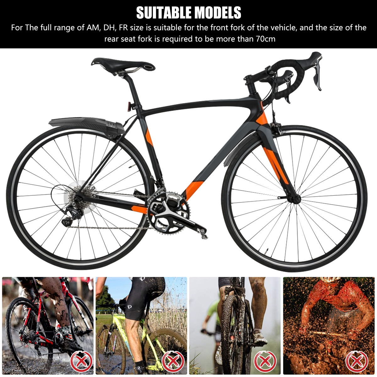 Universal Mudguard Mtb Accessories Mud Flaps for Bicycle Parts Mountain Bike Accessories Cycling Guard Components Sports